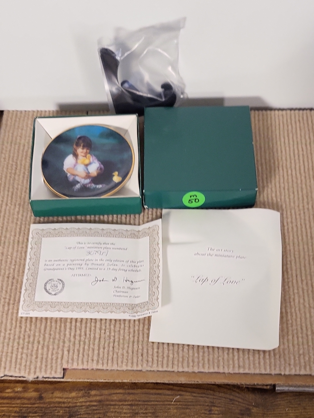 Donald Zolan "Lap of Love" miniature collector plate